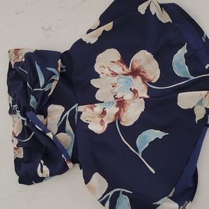 Tie back strapless romper